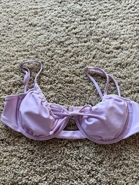 Xhilaration Lilac Underwire Bikini Top with Center Tie Detail